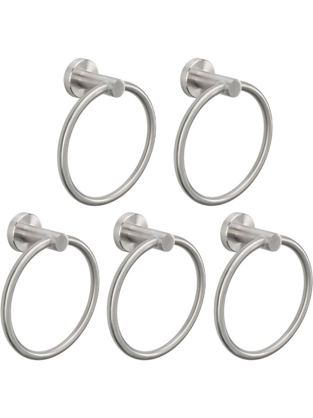 Modern Stainless Steel Bath Towel Ring Set - Wall Mounted Hand Towel Holders